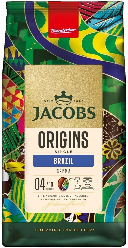 Kavos pupelės Jacobs Origins Single Brazil 1kg