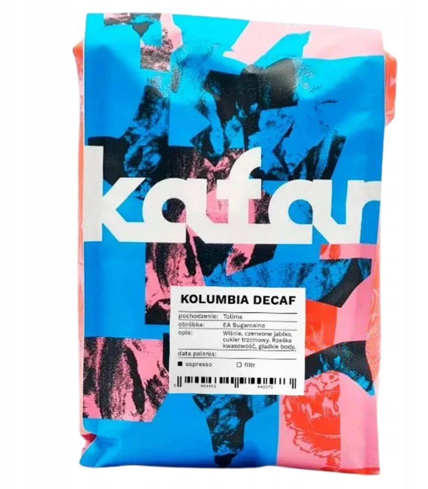 Kavos pupelės Kafar Kolumbijos kavos pupelės be kofeino 1kg - be kofeino