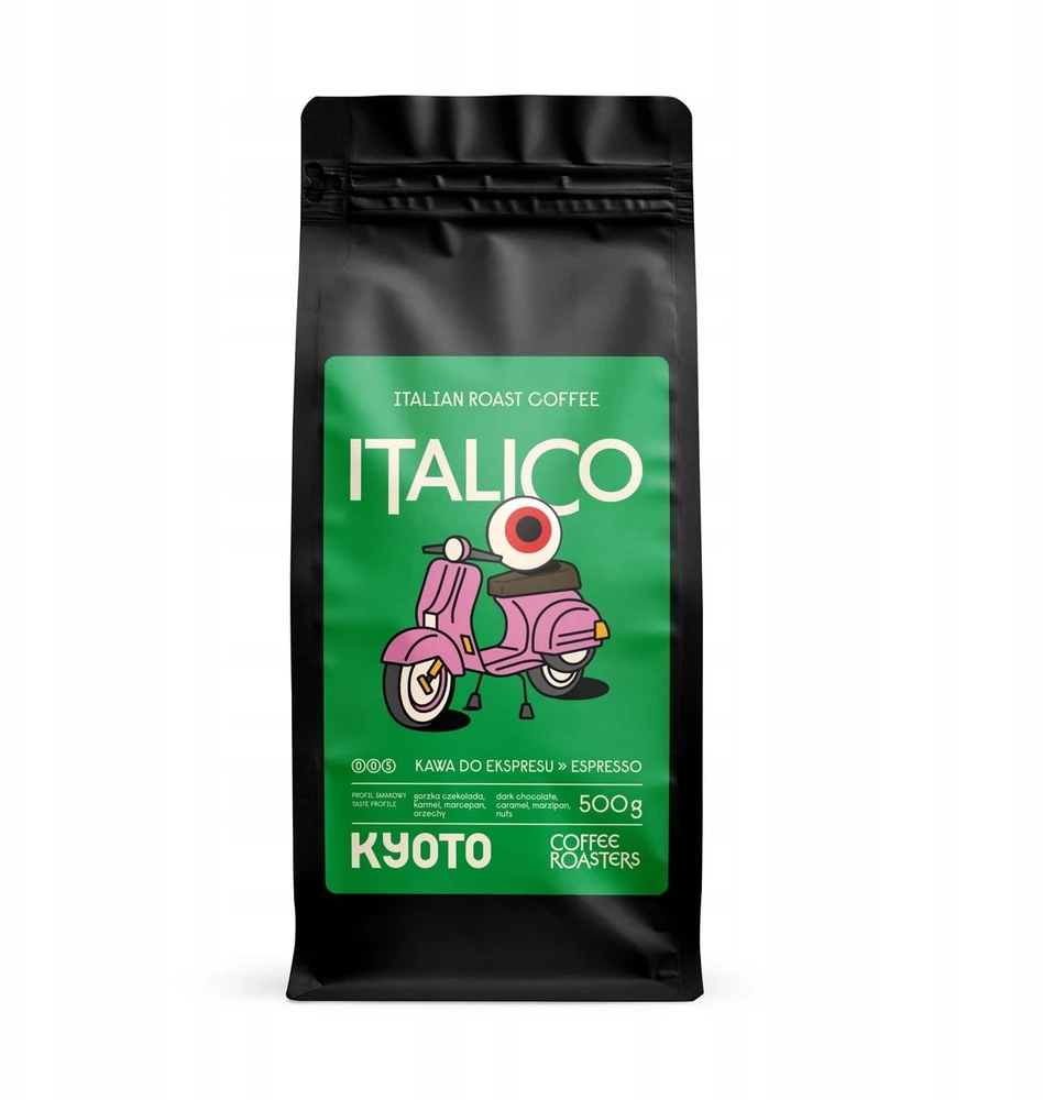 Kavos pupelės Kyoto Italico Espresso kavos pupelės 250g