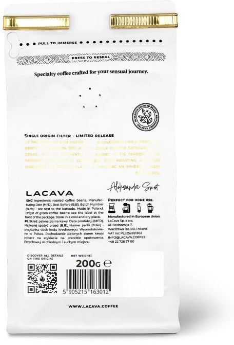 Kavos pupelės LaCava Kavos pupelės LaCava Colombia San Gabriel 200g