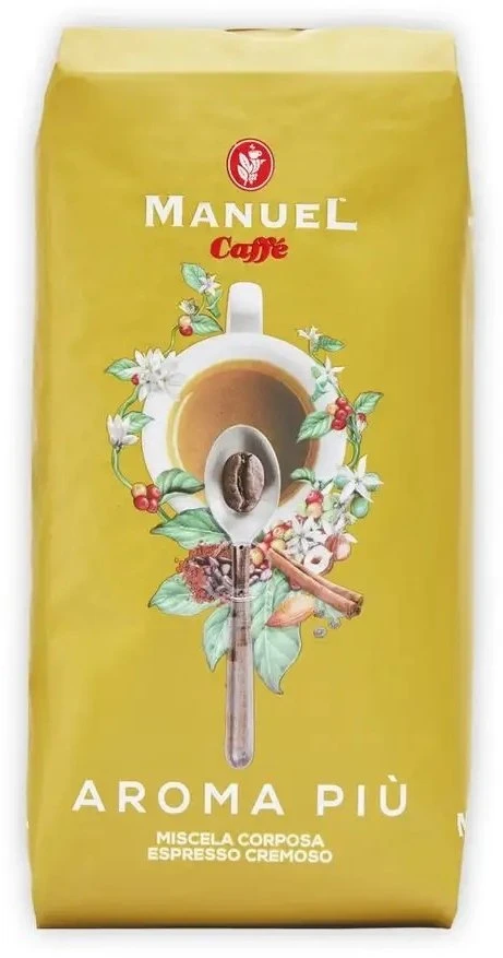 Manuel Caffe Kavos pupelės Manuel Aroma Piu kavos pupelės 1kg