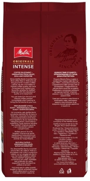 Kavos pupelės Melitta Kavos pupelės Originalios Intensyvios 1kg