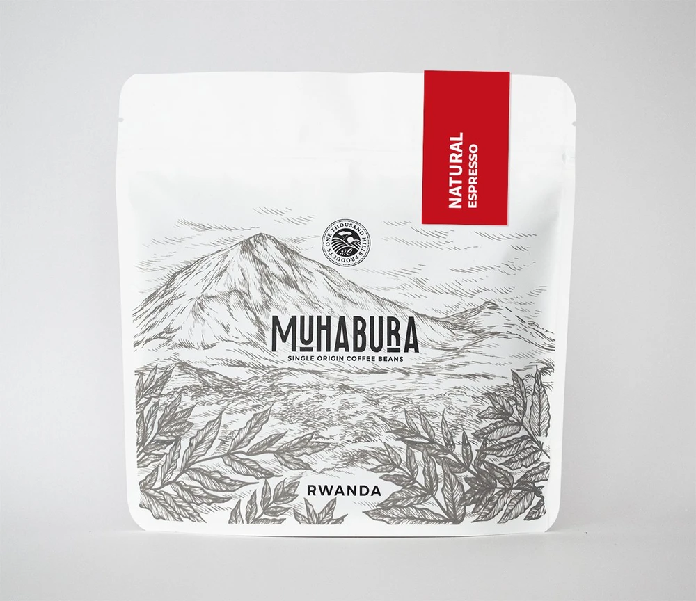 Kavos pupelės Muhabura Kavos pupelės RWANDA MUHABURA NATURAL ESPRESSO 400g