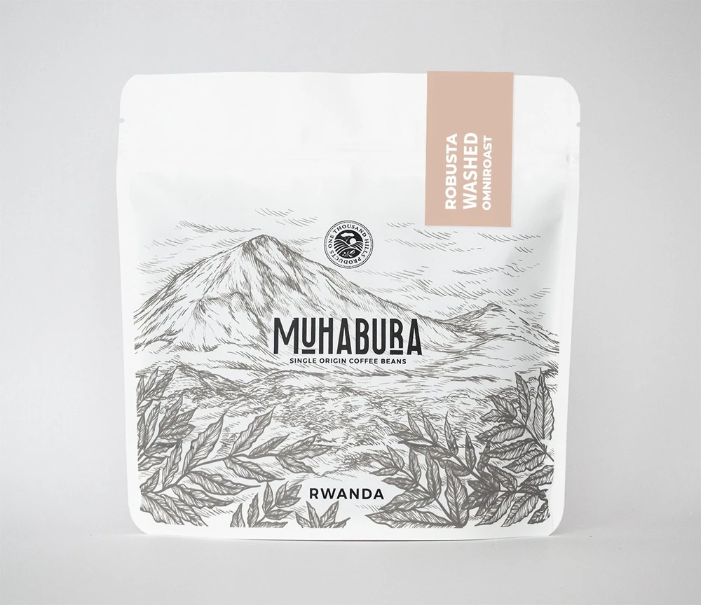 Kavos pupelės Muhabura Kavos pupelės RWANDA MUHABURA ROYAL ROBUSTA OMNIROAST 1kg