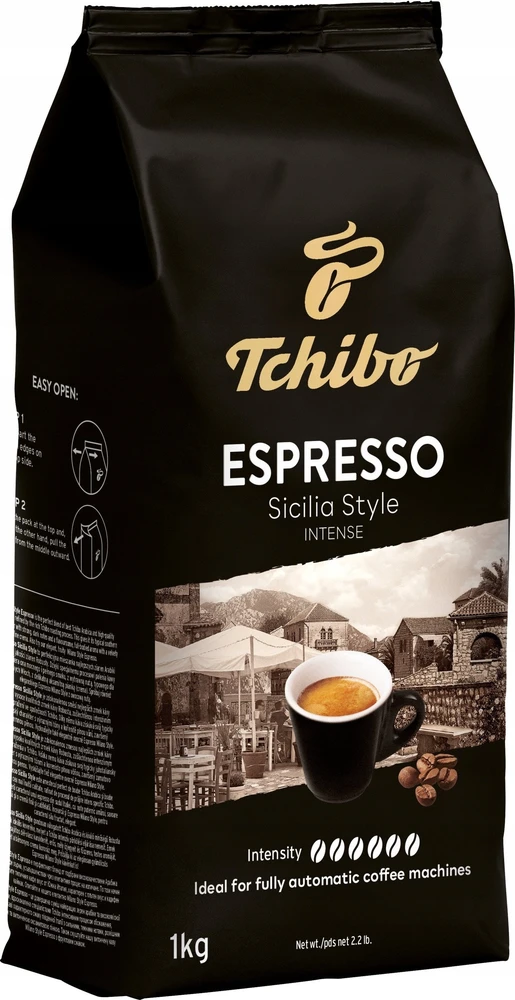 Kavos pupelės Tchibo Espresso Sicilia Style Intense Roast 1kg