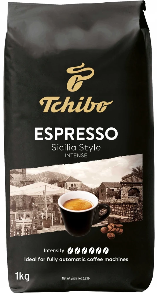 Kavos pupelės Tchibo Espresso Sicilia Style Intense Roast 1kg