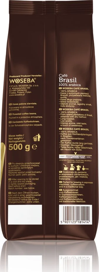 Kavos pupelės Woseba Cafe Brasil 500g