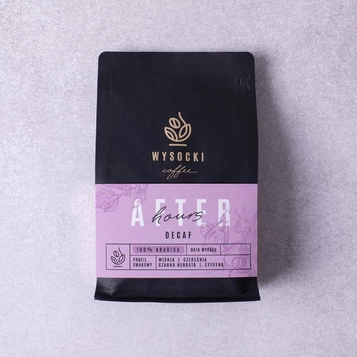 Kavos pupelės Wysocki Coffee Be kofeino kavos pupelės po darbo valandos 250 g