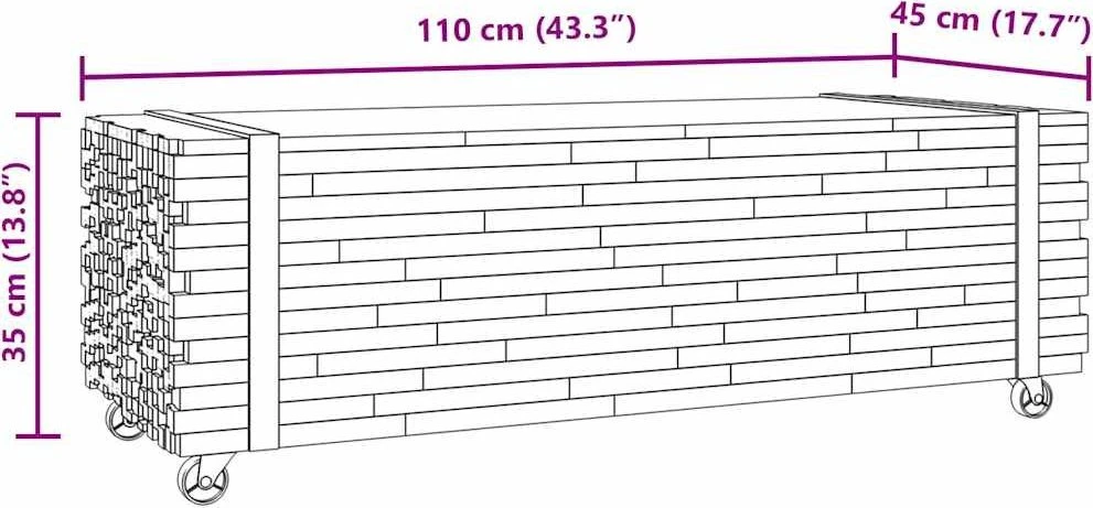 kavos staliukas 110x45x35 cm medžio masyvo tiko