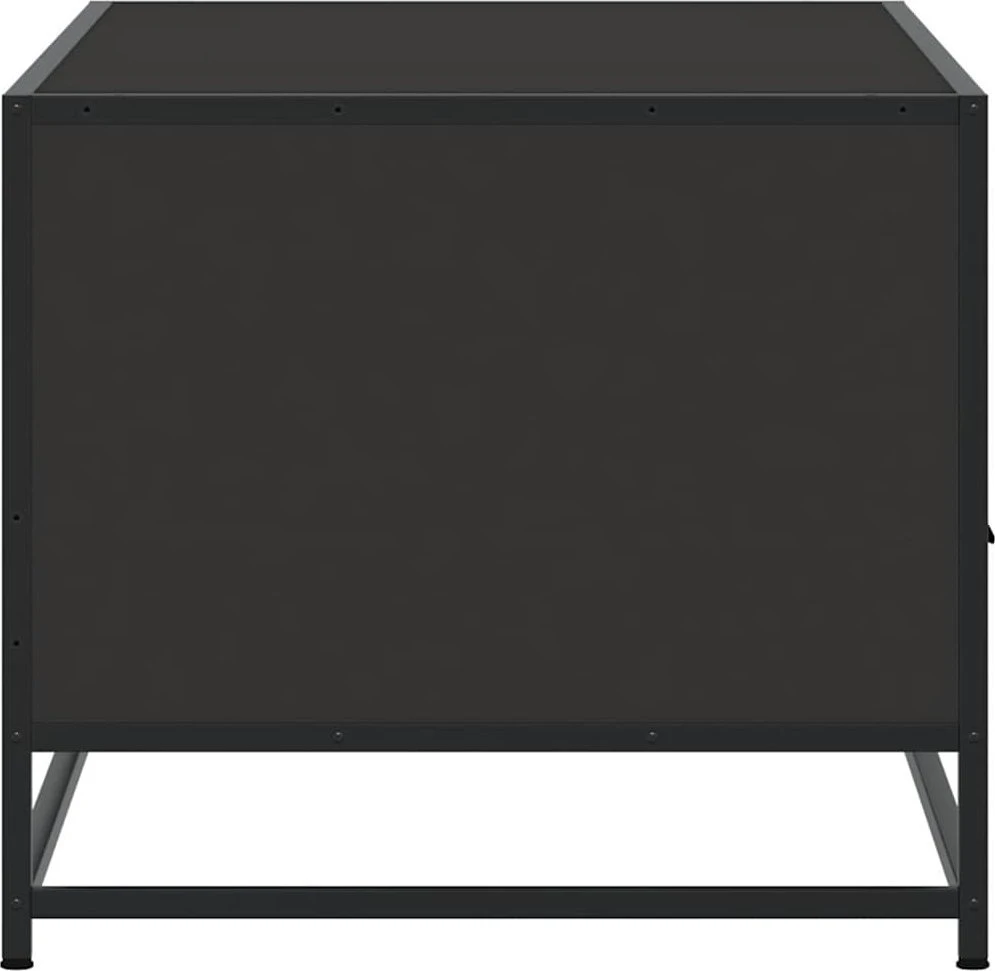 Kavos staliukas, juodas, 100x50x45cm, apdirbta mediena/metalas