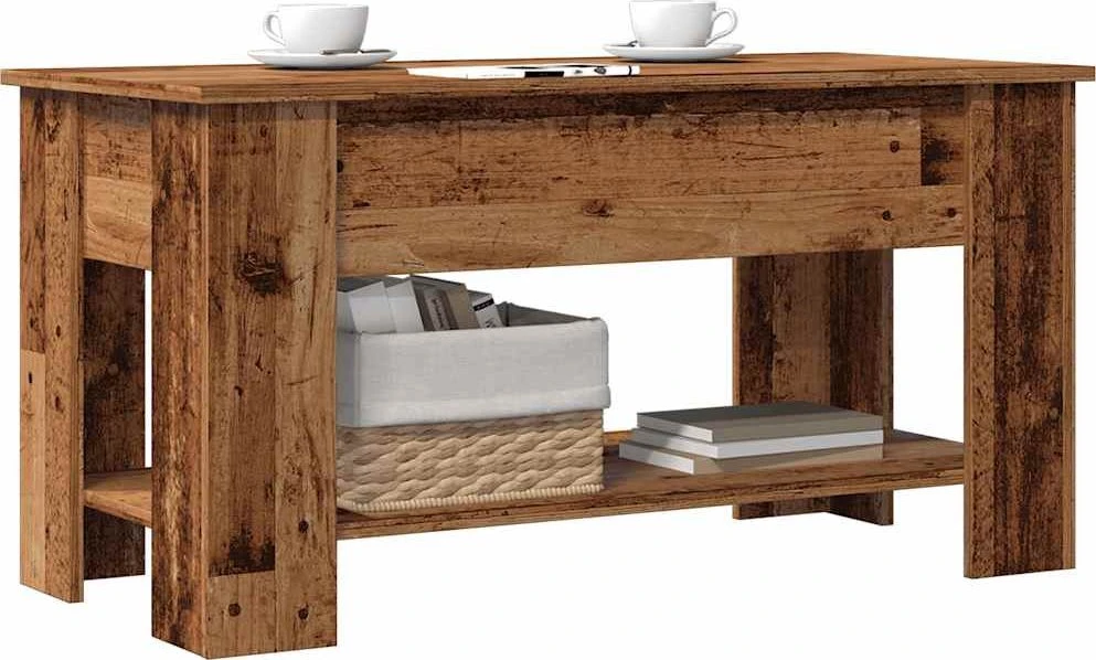 kavos staliukas Old Wood 101x49x52 cm Engineered Wood