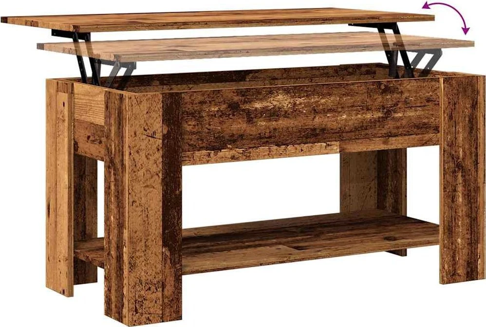 kavos staliukas Old Wood 101x49x52 cm Engineered Wood