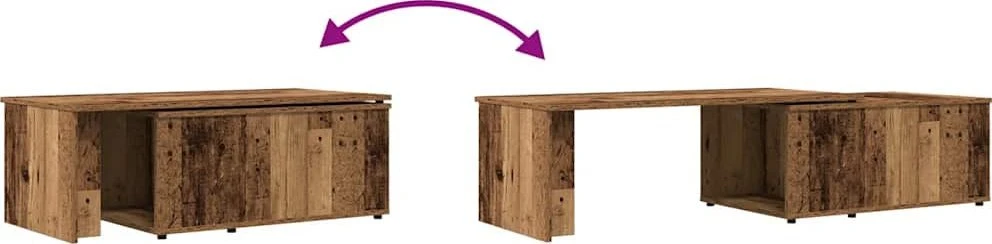 Kavos staliukas Old Wood 150x50x35 cm Inžinierinė mediena