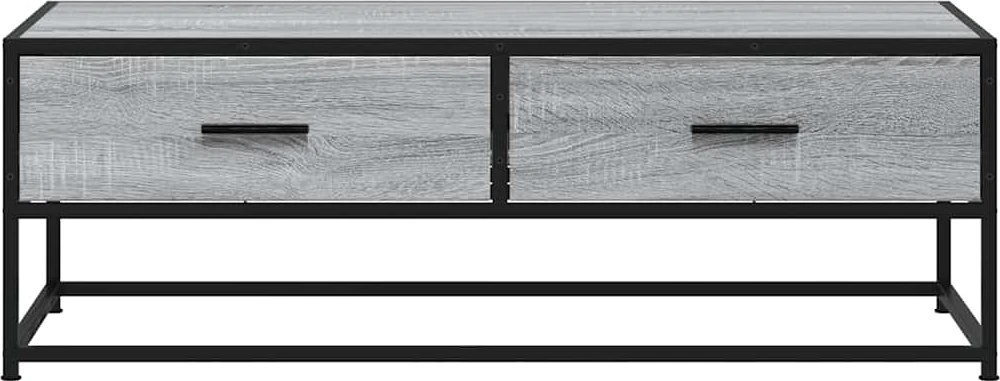 Kavos staliukas, pilkas ąžuolo, 100x50x35cm, mediena ir metalas