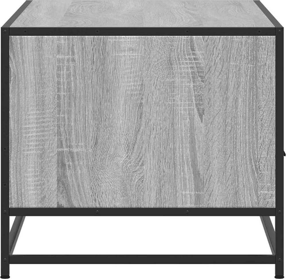 Kavos staliukas, pilkas ąžuolo, 100x50x45cm, mediena ir metalas
