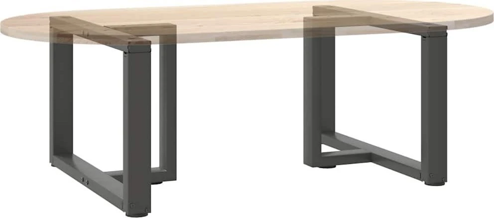 Kavos staliuko kojelės, T formos, 2 vnt., antracito spalvos, 60x25x(42-43) cm, plienas
