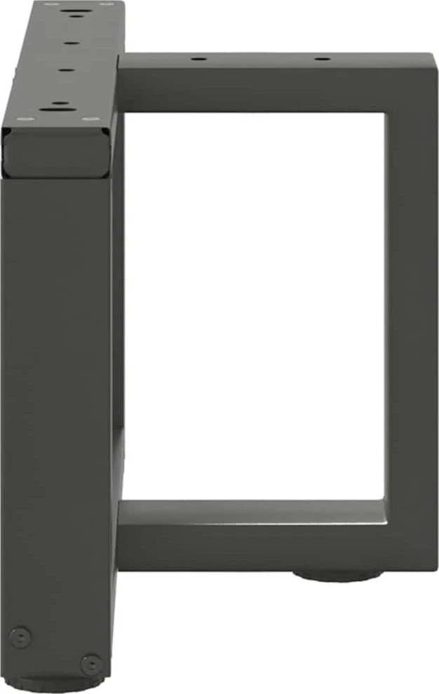 Kavos staliuko kojelės, T formos, 2 vnt., antracito spalvos, 50x25x(30-31) cm, plienas
