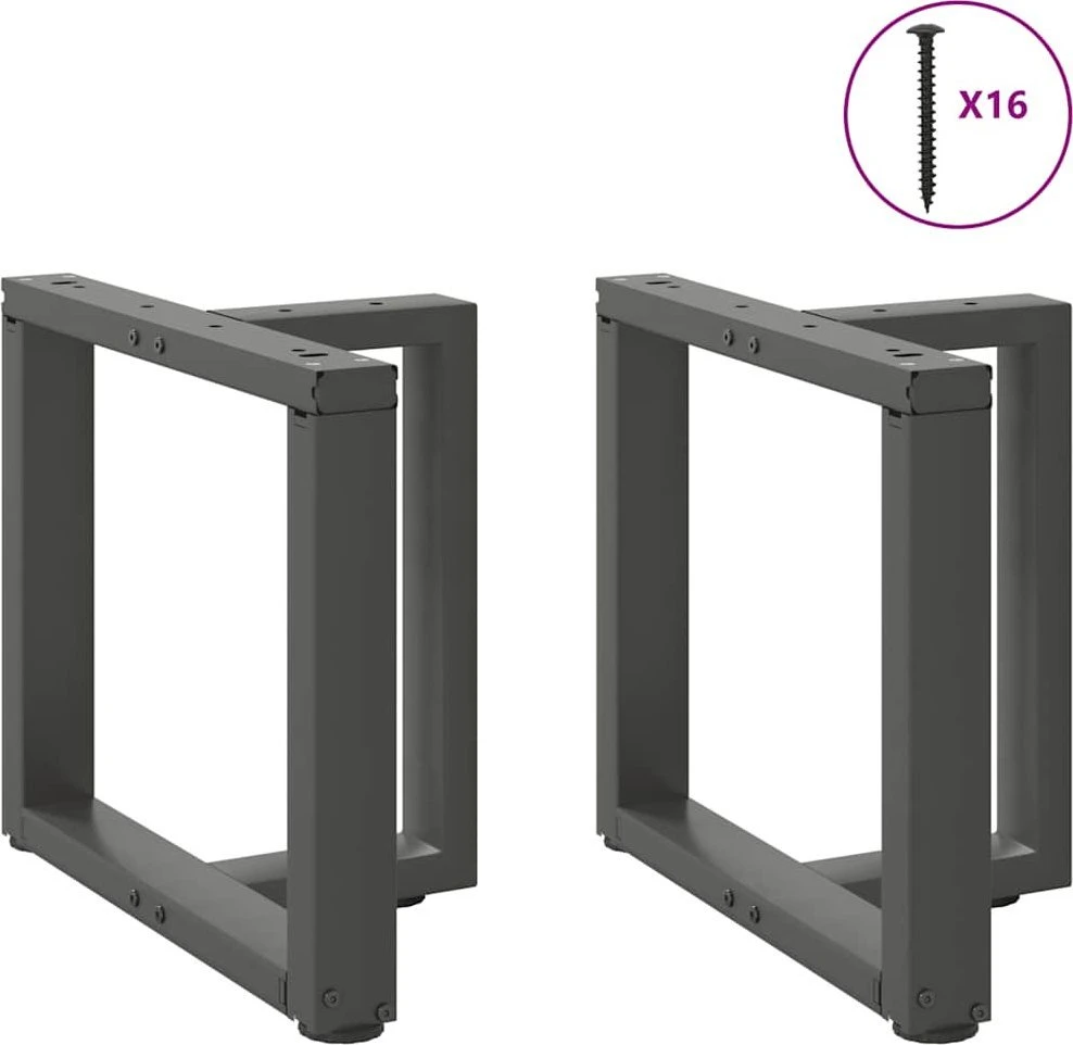 Kavos staliuko kojelės, T formos, 2 vnt., 50x25x(42-43)cm