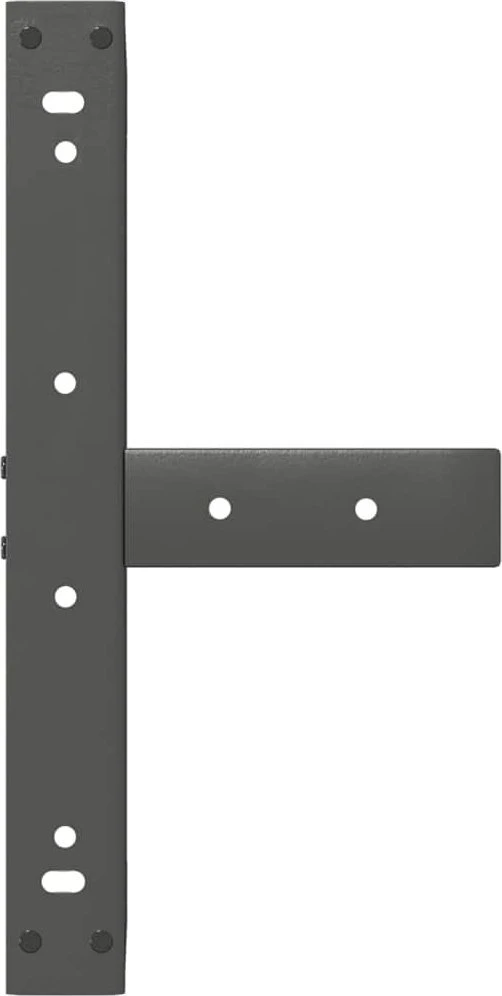 Kavos staliuko kojelės, T formos, 2 vnt., antracito spalvos, 40x25x(30-31) cm, plienas