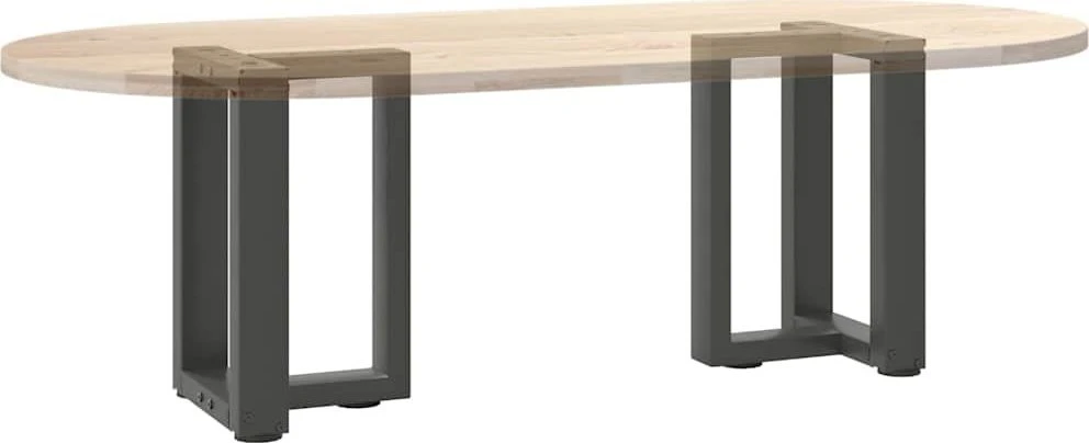 Kavos staliuko kojelės, 2 vnt., antracito spalvos, 28x25x(42-43) cm, plienas