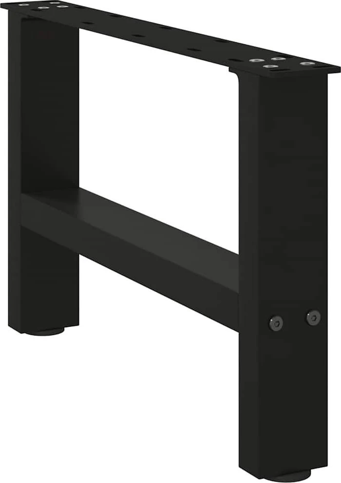 Kavos staliuko kojelės, juoda, 2 vnt., 50x(30-31)cm, plienas
