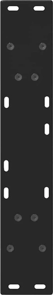 Kavos staliuko kojelės, V formos, 2 vnt., juoda, 60x(72-73)cm