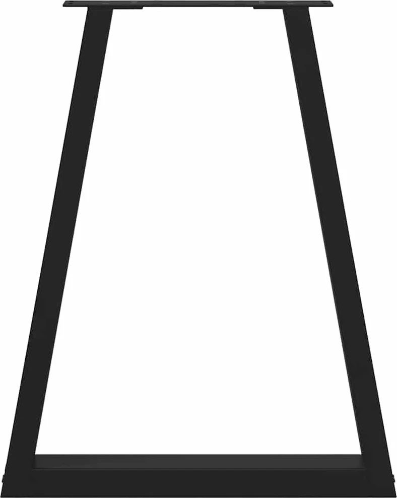 Kavos staliuko kojelės, V formos, 2 vnt., juoda, 60x(72-73)cm