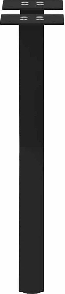 Kavos staliuko kojelės, X formos, 2 vnt., juodos, 38x(42-43) cm, plienas