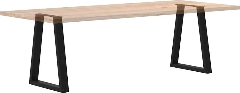 Kavos staliuko kojelės, V formos, 2 vnt., juoda, 50x(72-73)cm