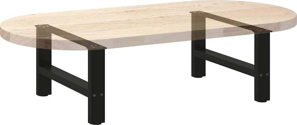 Kavos staliuko kojelės, juoda, 2 vnt., 70x(30-31)cm, plienas