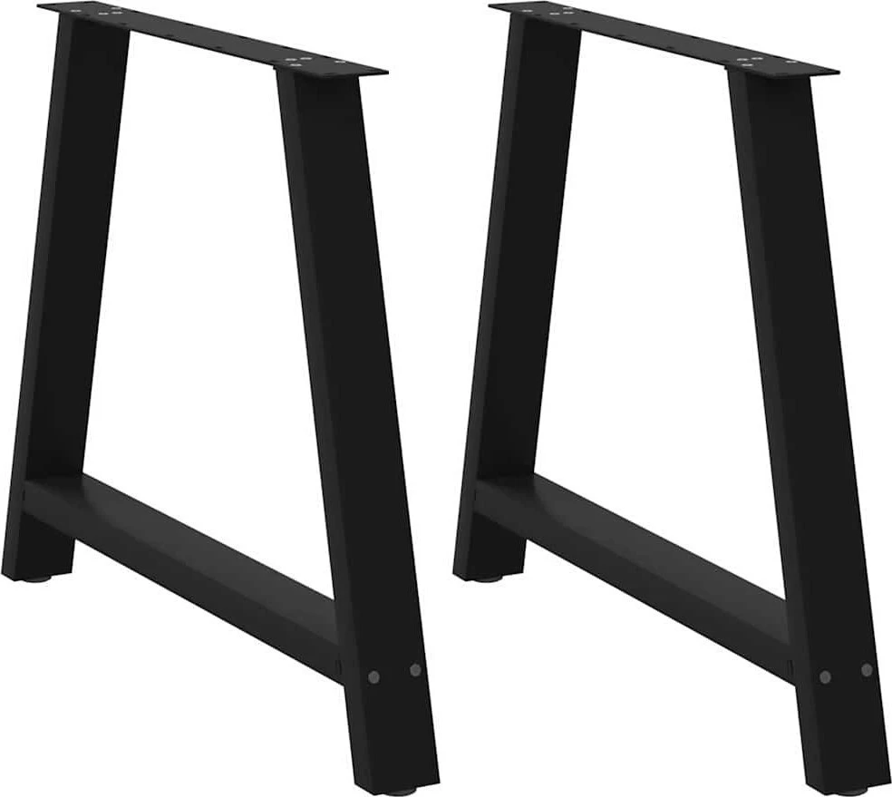 Kavos staliuko kojelės, A formos, 2 vnt., juoda, 90x(72-73)cm