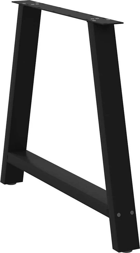 Kavos staliuko kojelės, A formos, 2 vnt., juoda, 90x(72-73)cm
