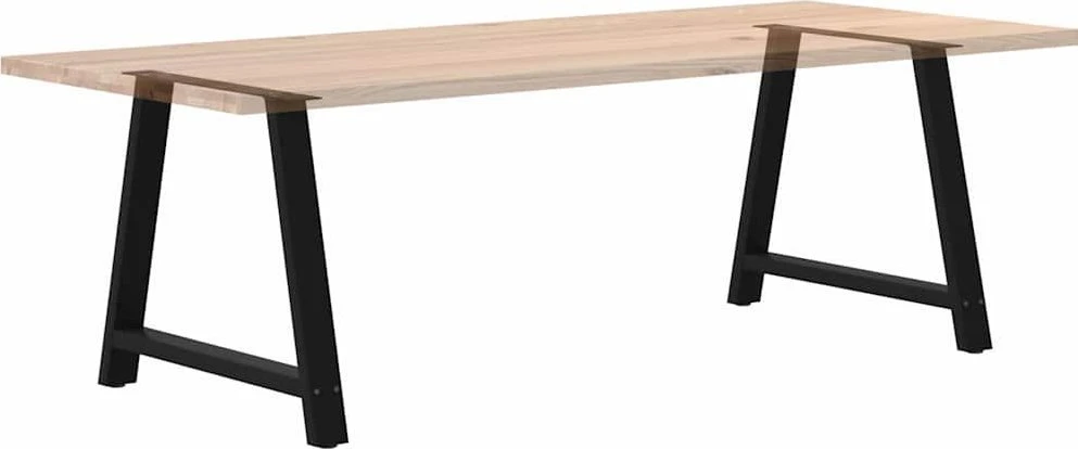 Kavos staliuko kojelės, A formos, 2 vnt., juoda, 90x(72-73)cm