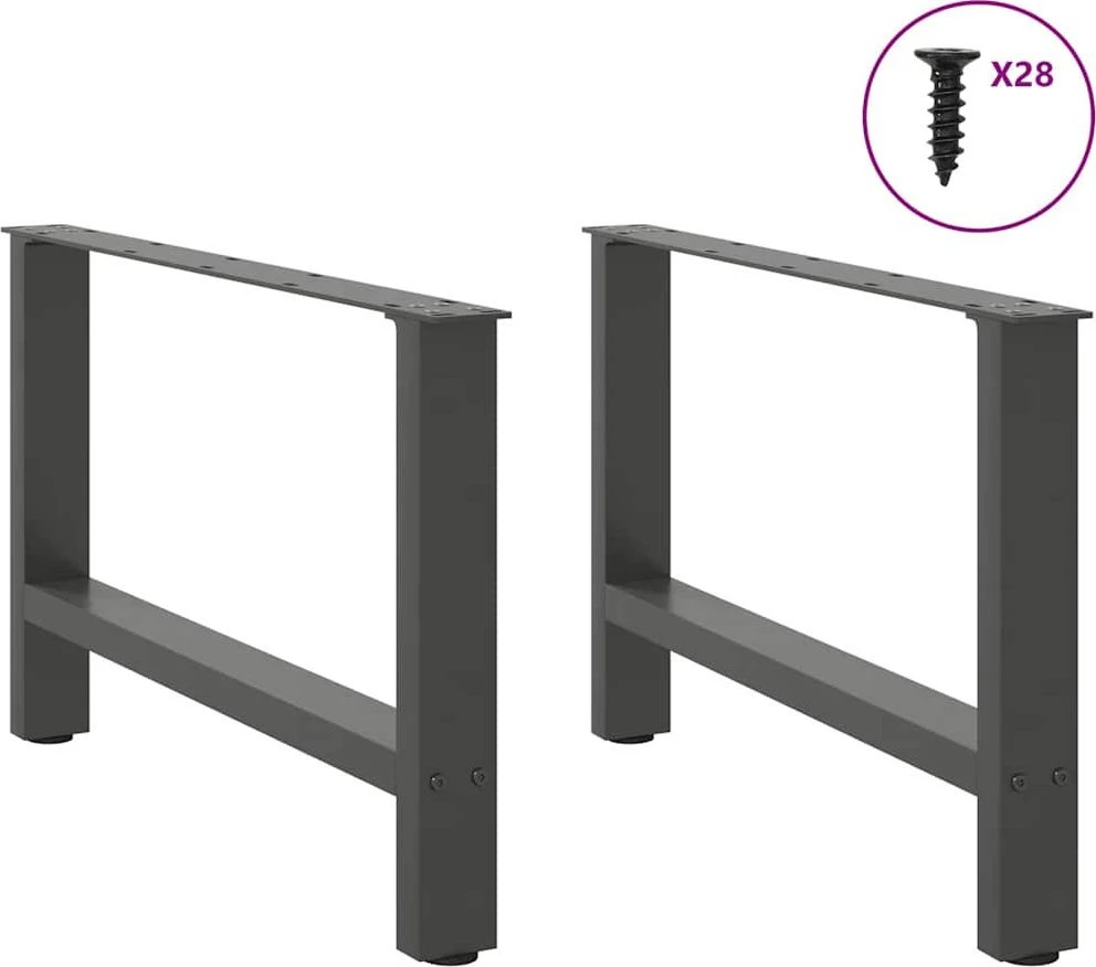 Kavos staliuko kojelės, antracito, 2 vnt., 70x(42-43)cm