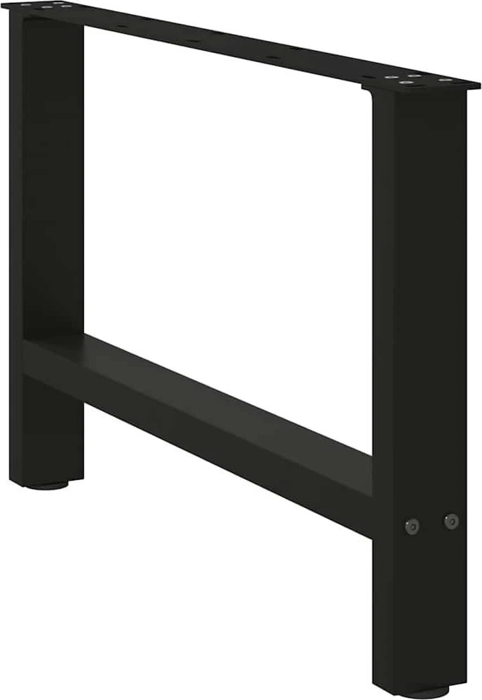 Kavos staliuko kojelės, juoda, 2 vnt., 70x(42-43)cm, plienas