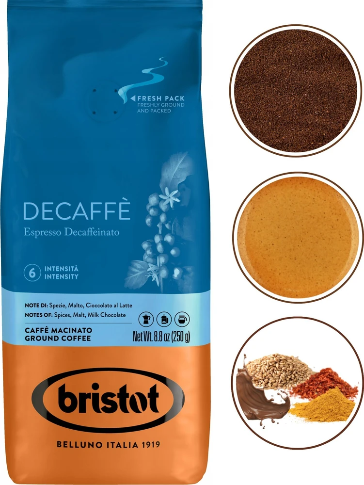 Malta kava Bristot Decaffe 250 g