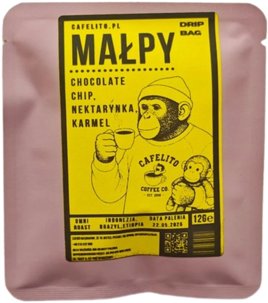 Coffee Plant Cafelito - Monkey Drip maišelis - 1 pakelis 12 g