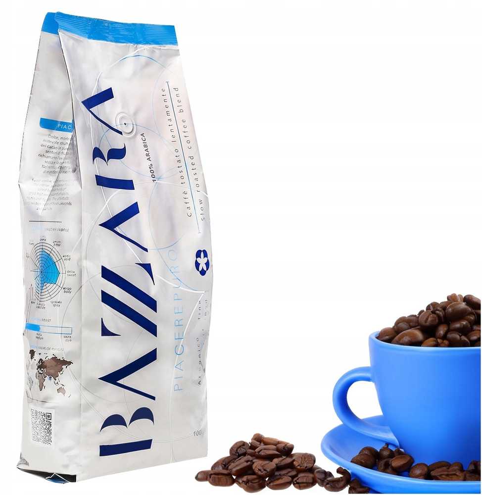 Kavos pupelės Bazzara Kavos pupelės PIACEREPURO 1000 g