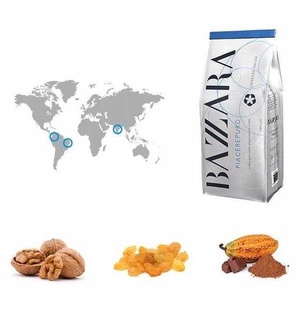 Kavos pupelės Bazzara Kavos pupelės PIACEREPURO 1000 g