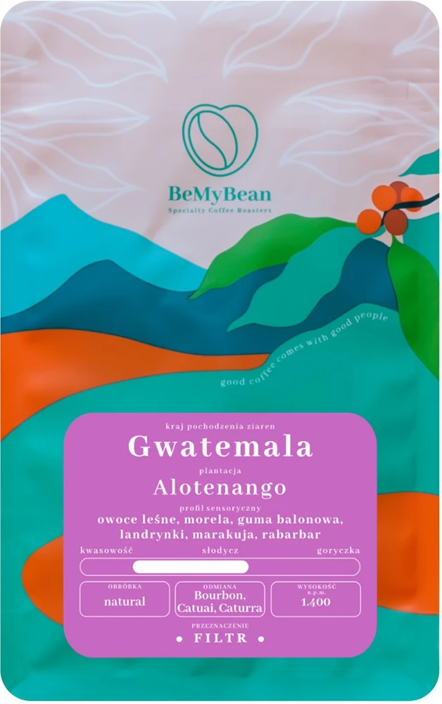 Kawa ziarnista BeMyBean - kawa ziarnista Gwatemala Alotenango Natural Filter 250 g (2101015752)