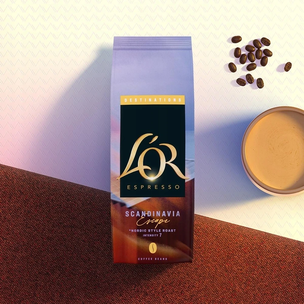 Delicious Destinations L'OR Destinations Scandinavia Escape skrudintos kavos pupelės 450 g