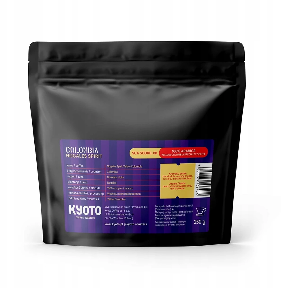 KYOTO - Kolumbijos Los Nogales spiritinio gėrimo filtras 250 g