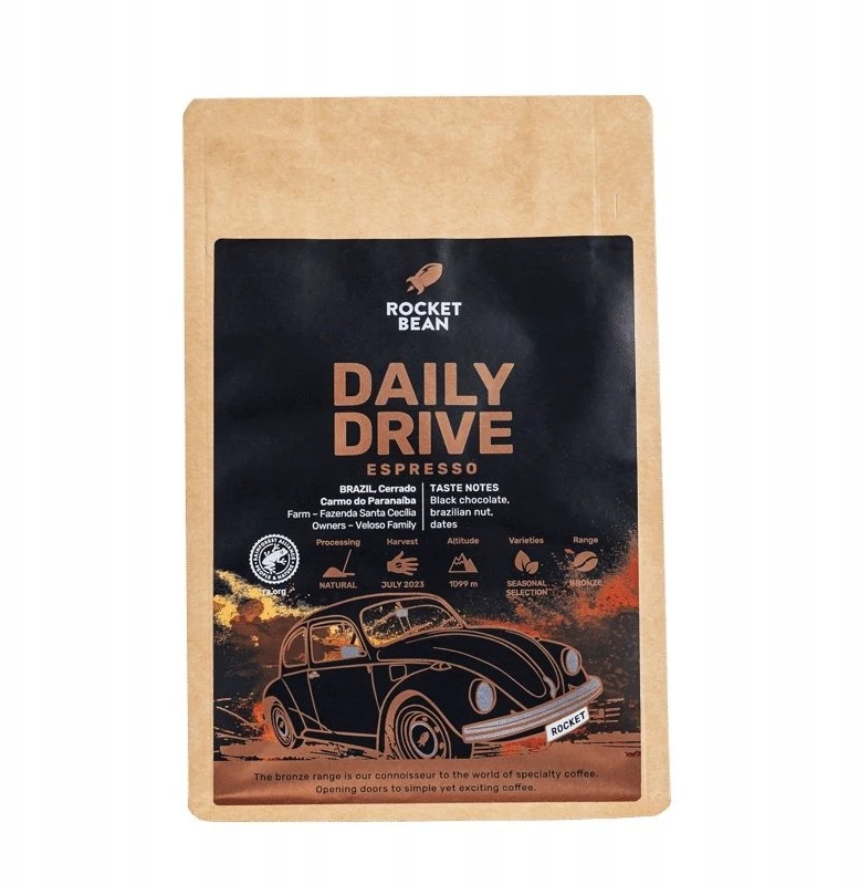 Figa Coffee Rocket Bean Rukolų pupelės - DAILY DRIVE Brazil Natūrali espreso kava 200g