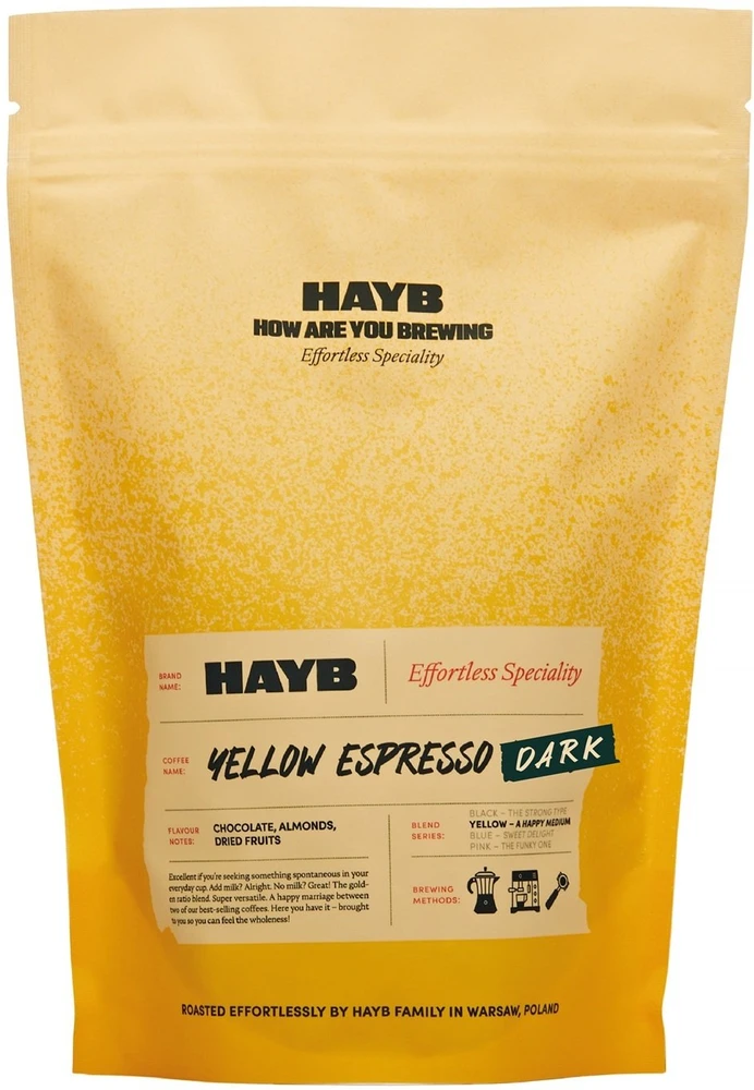 Kavos pupelės HAYB Geltona Espresso Dark Blend 1kg