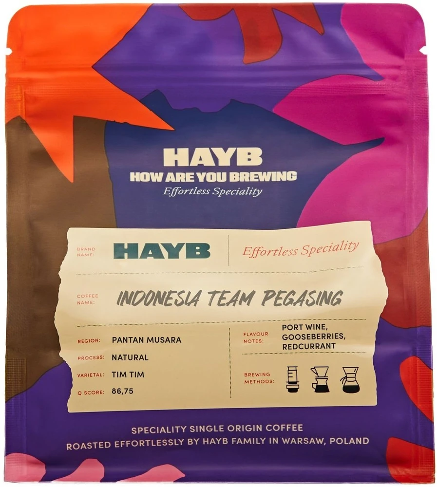 Kawa ziarnista HAYB Indonesia Team Pegasing 250 g