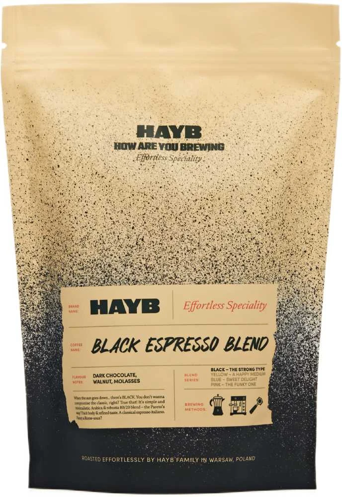 HAYB juodųjų espreso kavos pupelių mišinys 1kg