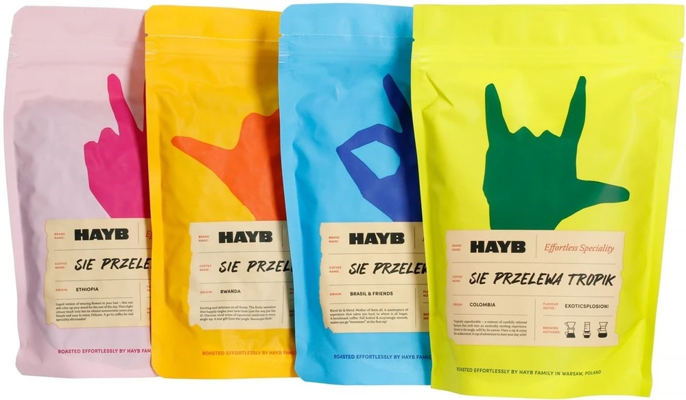 HAYB Sie Przelew Kavos pupelių pradinė pakuotė 4 x 250 g