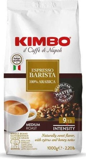Kavos pupelės KIMBO Espresso Barista, 1kg 100% Arabica
