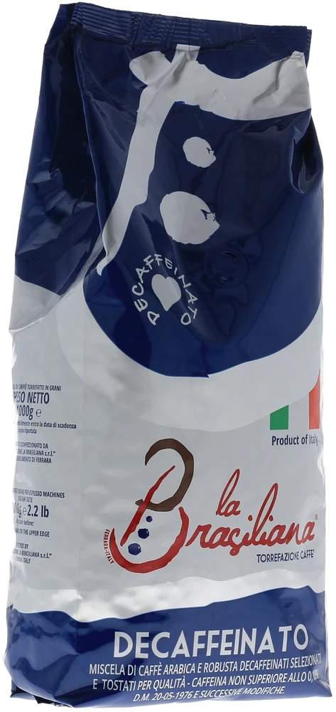 Kavos pupelės La Brasiliana Kavos pupelės La Brasiliana Decaffeinato 1kg
