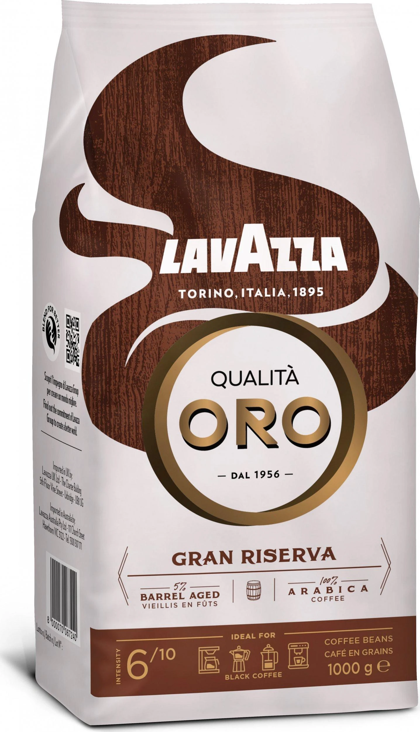 Kava pupelėmis Lavazza Qualita Oro Gran Riserva 1kg